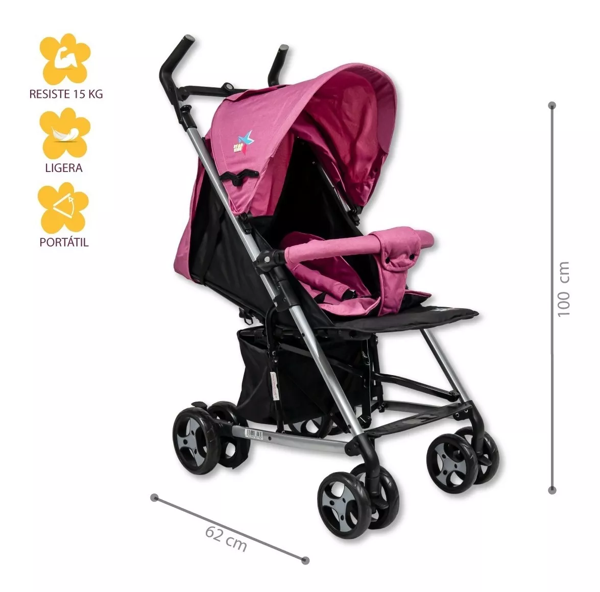 Carriola Orion Rosa7